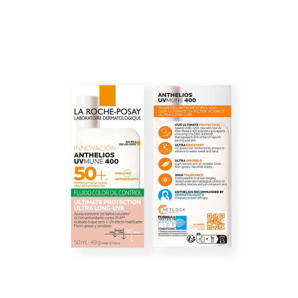 Anthelios UV Mune Oil Control Con Color SPF 50+ x 50ml La Roche Posay
