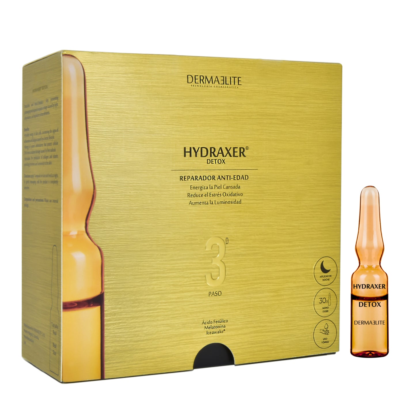 Hydraxer Detox Repair Noche x30 ampollas Dermaelite