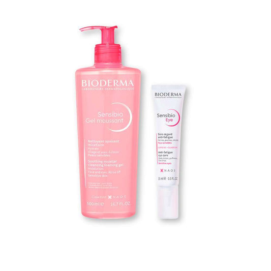 Kit Sensibio Gel Moussant x 500ml+ Sensibio Ojos Bioderma