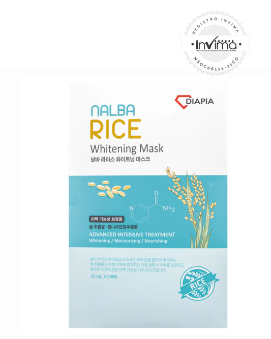 Nalba Rice Whitening Mask x10 Sobres Diapia