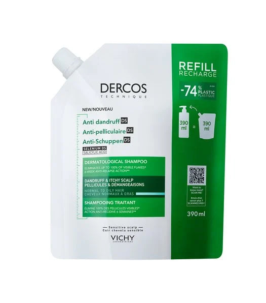 Dercos Shampoo Anticaspa DS Refill x 390ml Vichy