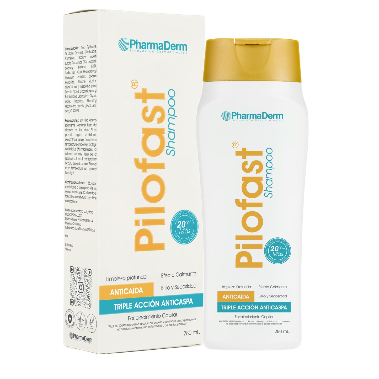 Pilofast Shampoo x280ml Pharmaderm