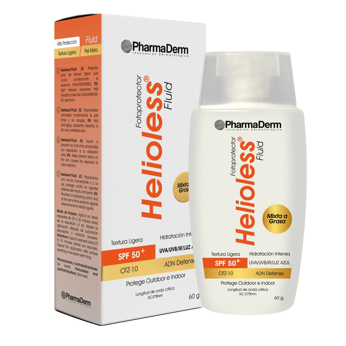 Helioless Fluid SPF50 x60ml Pharmaderm
