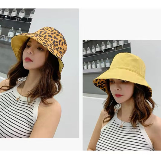 SOMBRERO/PAVA AMARILLA ANIMAL PRINT