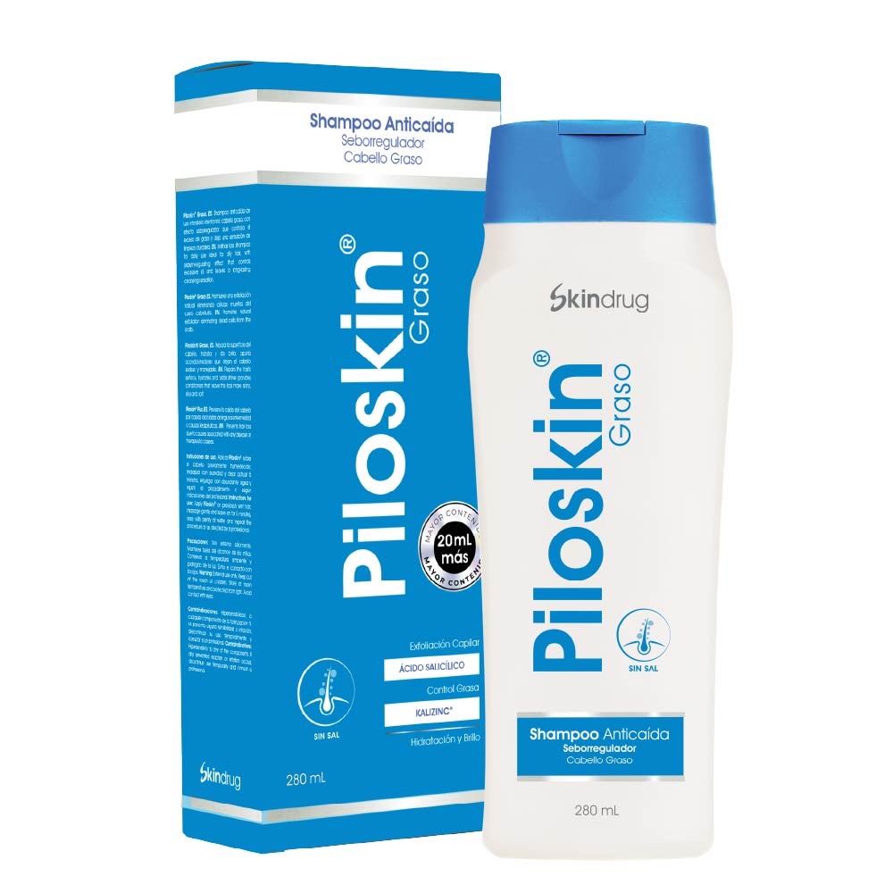 Piloskin Shampoo Cabello Graso x280ml Skindrug