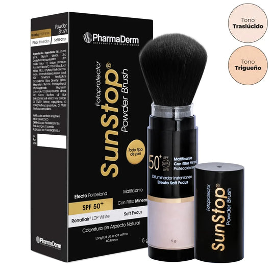 Sunstop Powder Brush Traslucido x5gr Pharmaderm